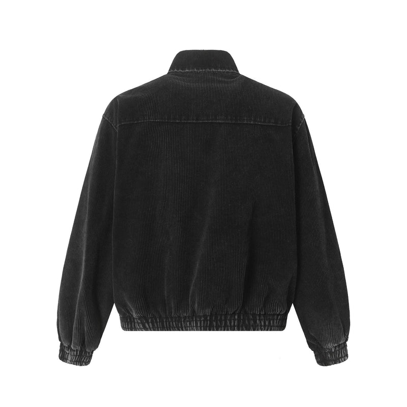 Corduroy collar jacket with texture for men and women