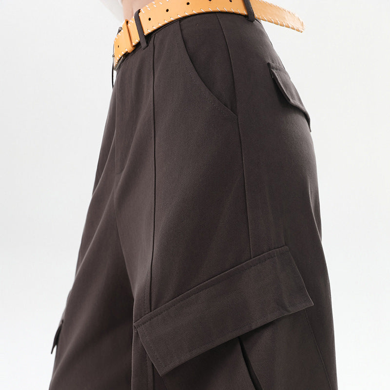 Street Style! Casual Cargo Pants, Loose-Fitting Slimming Wide-Leg Long Pants, Trendy