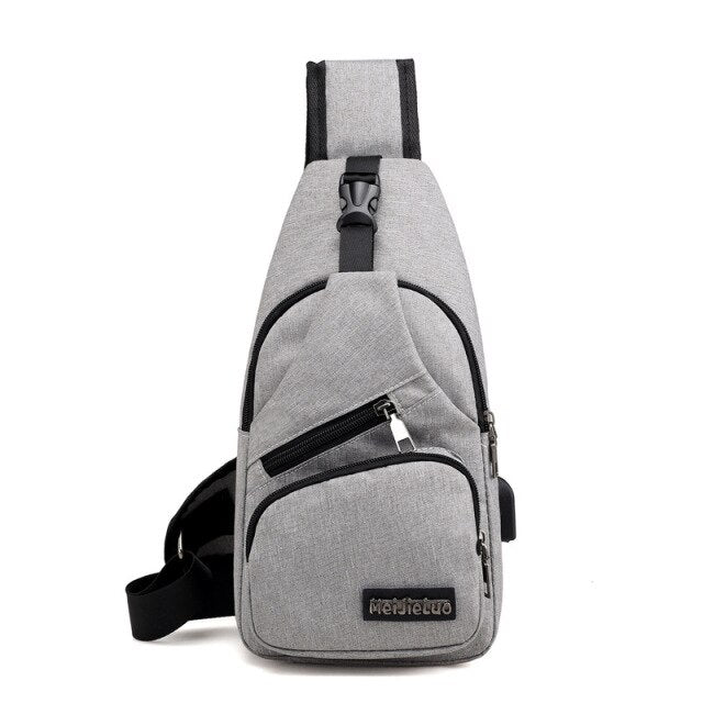 Men's Travel Crossbody Bag - Anti-Theft & USB Charging