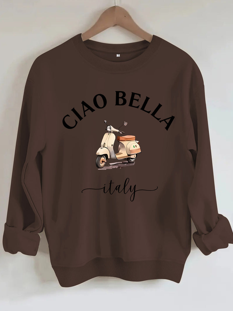 Car pattern printed hoodie