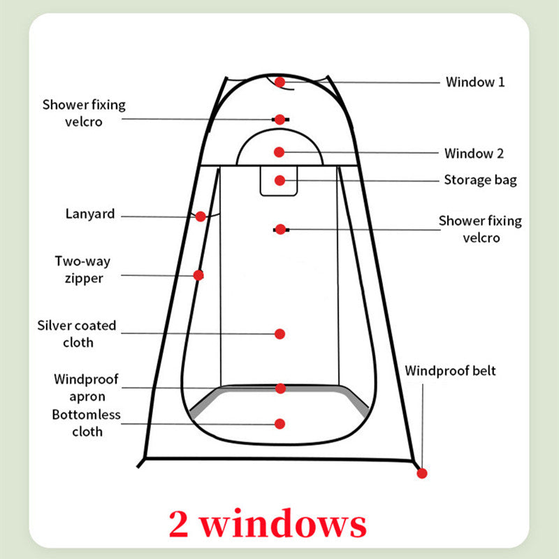 Multi-Use Outdoor Privacy Shelter