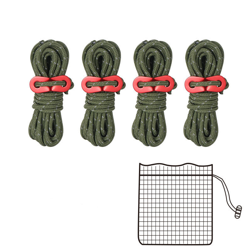 4mm Reflective Tent Rope with Buckles