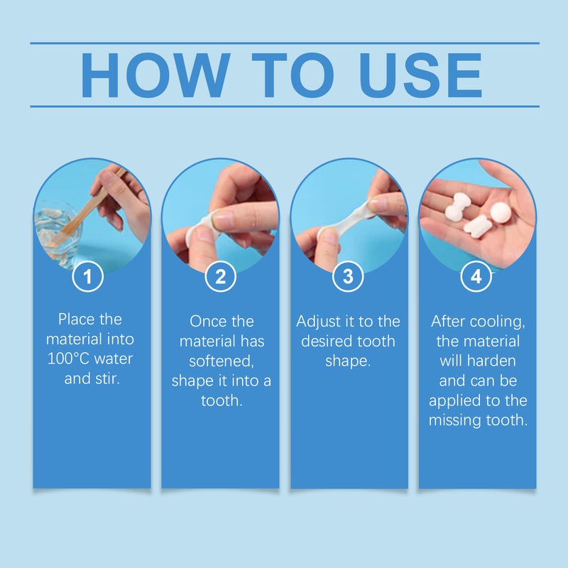 Oralhoe Solid Dental Glue Particles, Temporary Fillings Video Makeup Teeth Denture Props Dental Glue Particles