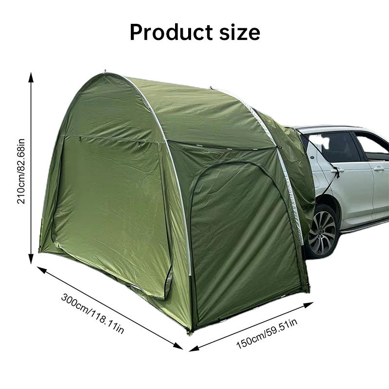 Outdoor car - trunk rear tent with canopy