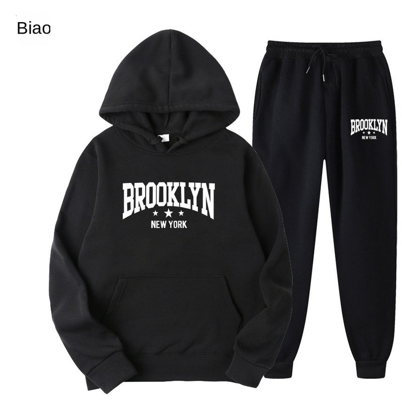 International Cross-border Hooded Sweatshirt and Sweatpants Set for Men and Women