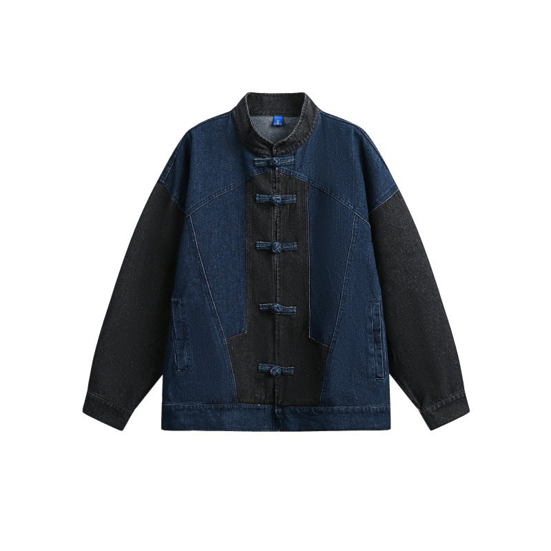 Washed Button Loose Denim Jacket for Men and Women