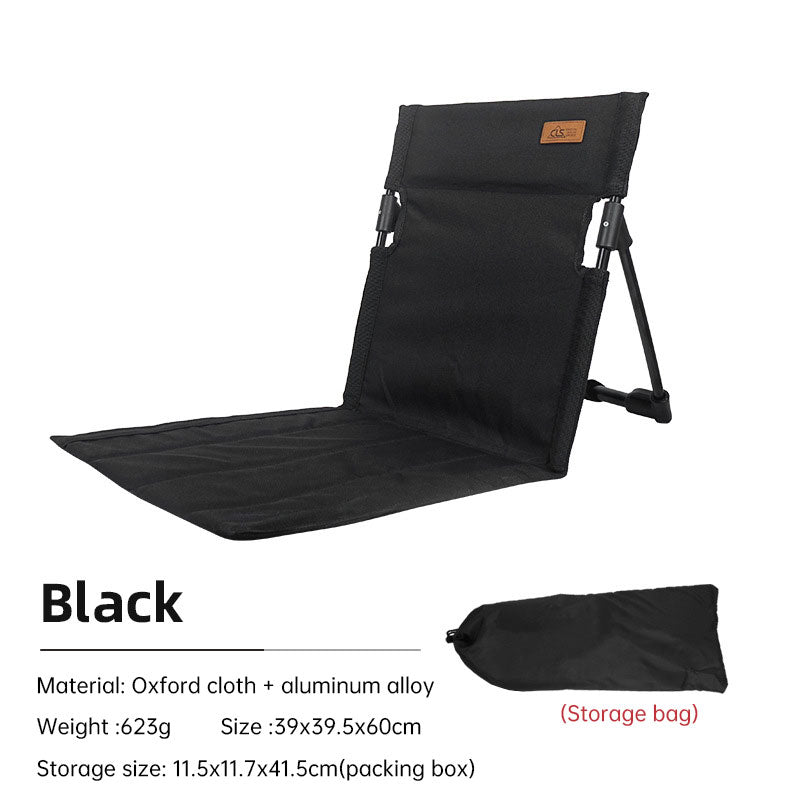 Portable Folding Camping Chair with Backrest Cushion