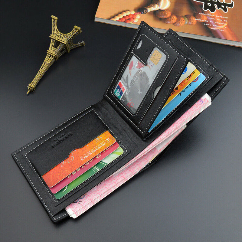 Men’s Business Leather Billfold – Slim Money & Card Wallet