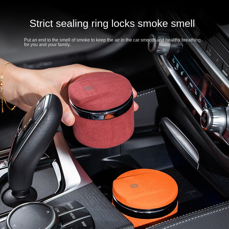 Suitable for AITO WENJIE car ashtray M5 M7 M9 car with lid anti fly ash suede interior supplies