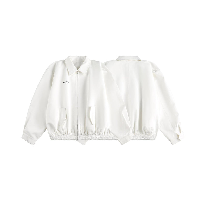 Flip collar zipper casual jacket for men and women