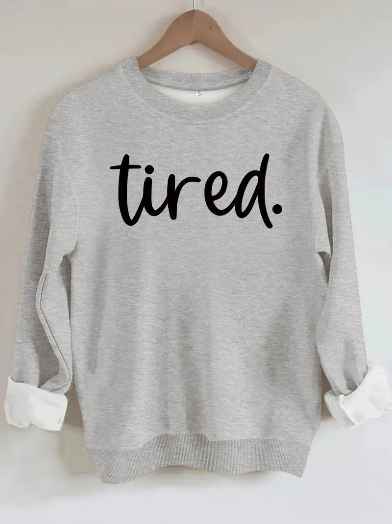 Sweatshirt with tired pattern and loose print