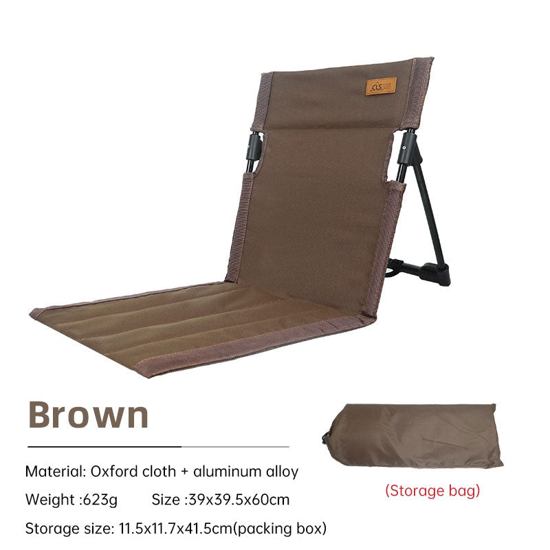 Portable Folding Camping Chair with Backrest Cushion