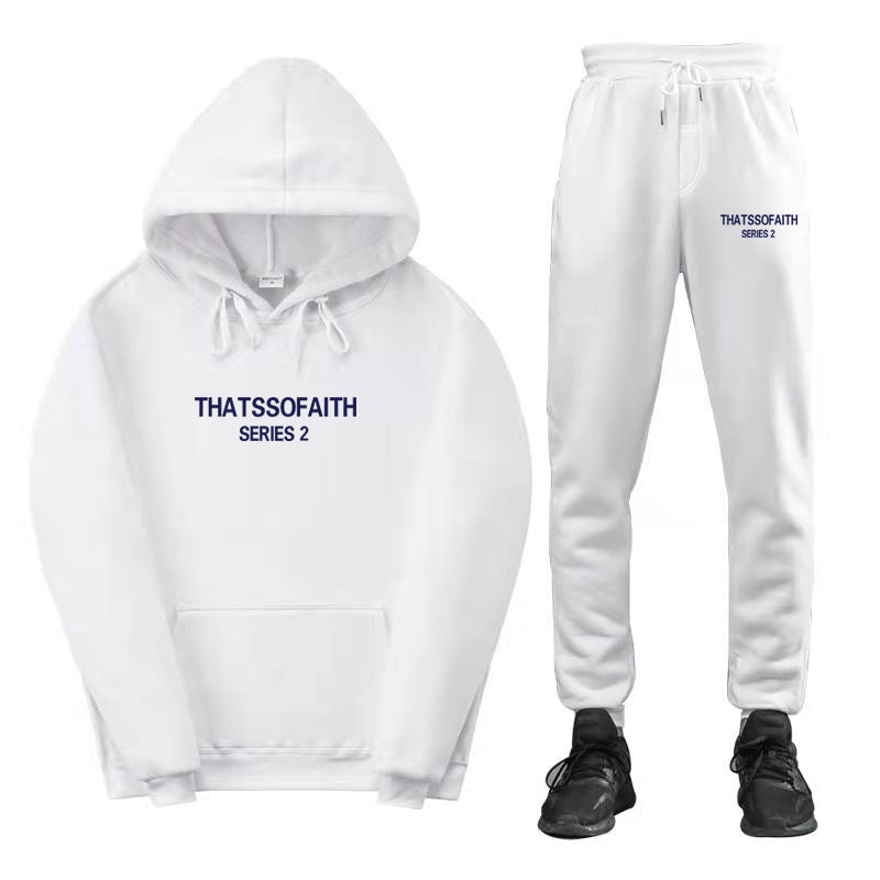 International Cross-border Hooded Sweatshirt and Sweatpants Set for Men and Women