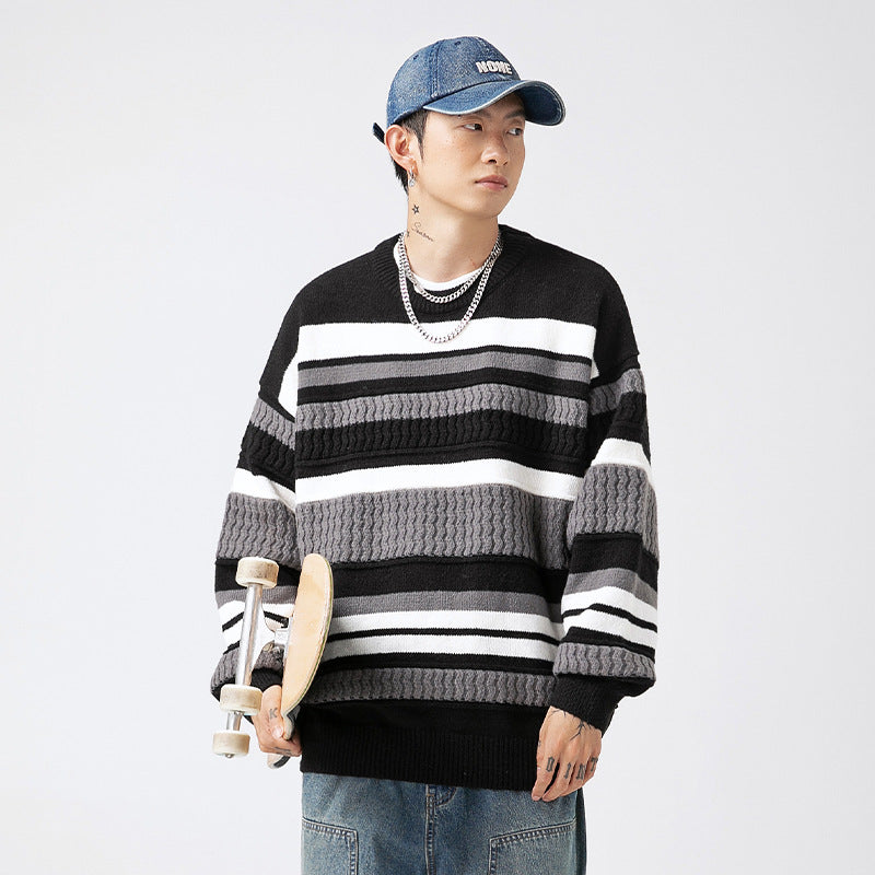 Round neck sweater for men