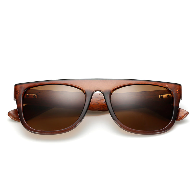 Bamboo Wooden Arms Sunglasses Men Women Black Sunglass Male UV400