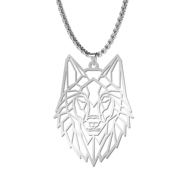 Wolf Howling Necklace for Men