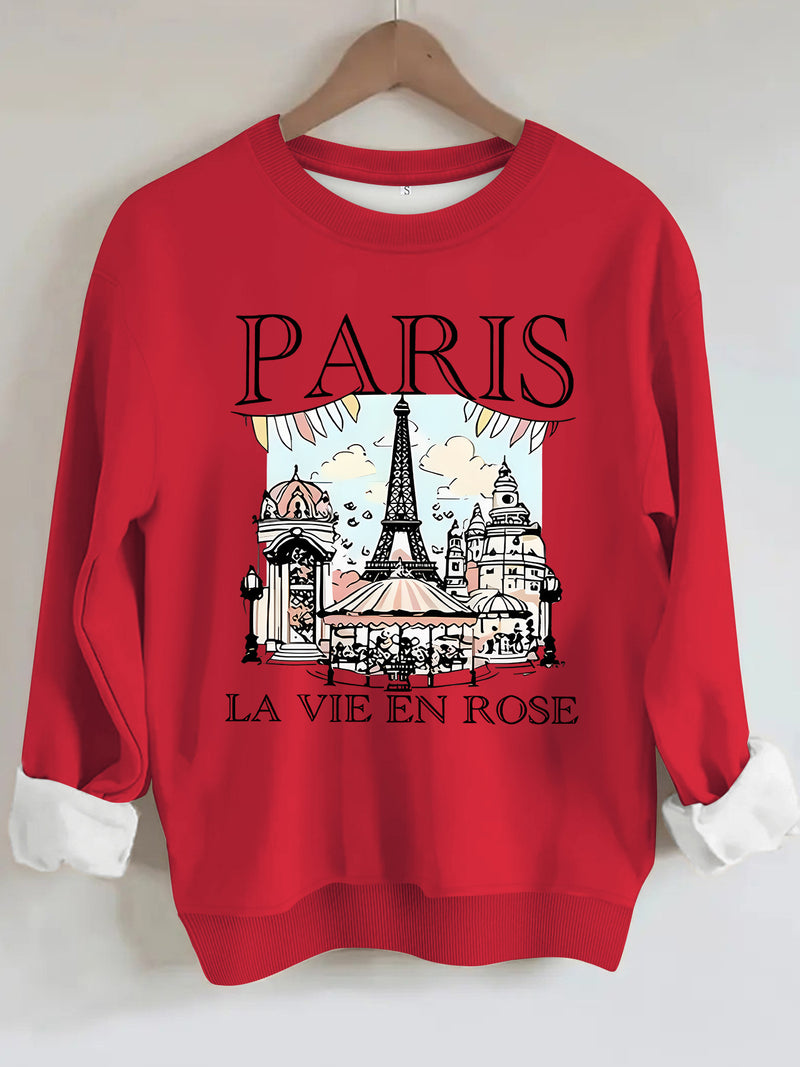 Letter pattern printed long sleeved sweatshirt