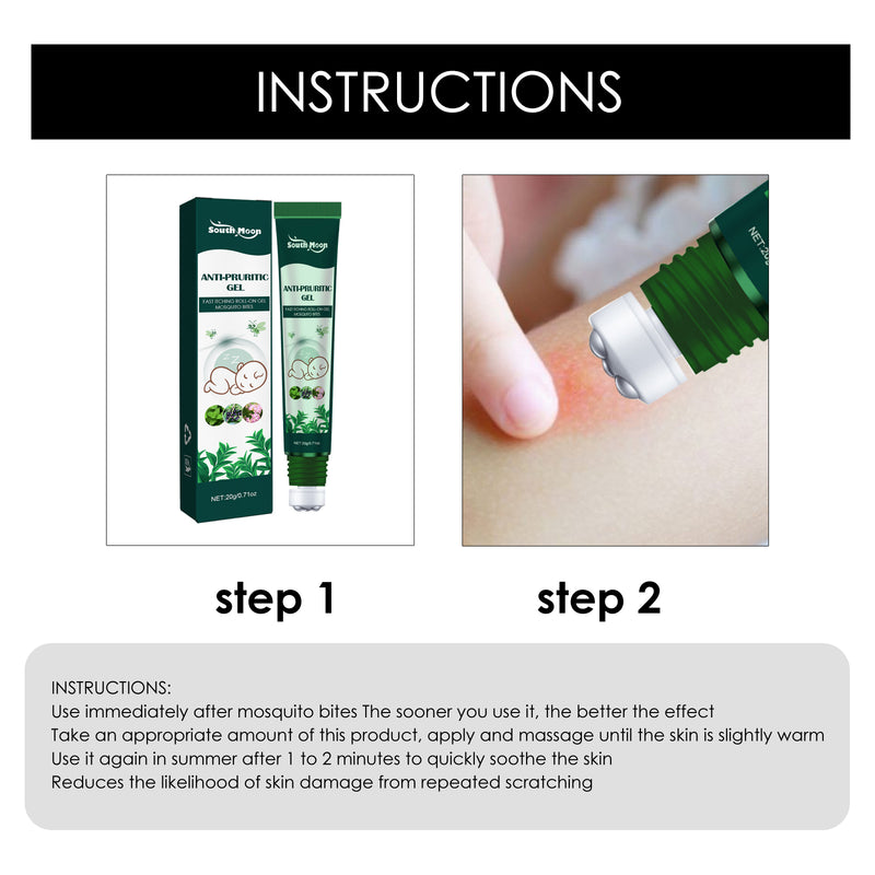 South Moon Anti-Mosquito Anti-Itch Ball, Gel Mosquito Bites Skin Itch Portable Relief Care Ball