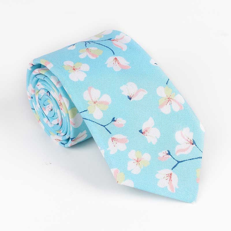 Men’s Printed Cotton Necktie – Fresh Multi-Color
