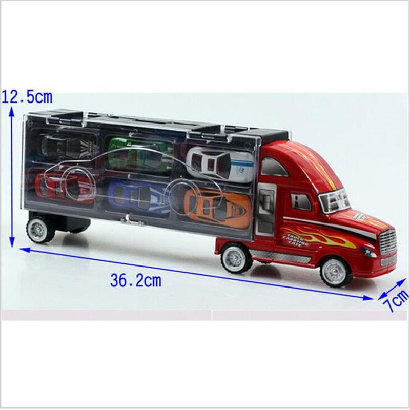 13Pcs Transport Car Carrier Truck Boys Toy
