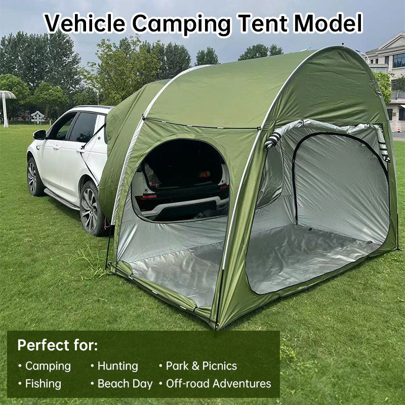 Outdoor car - trunk rear tent with canopy