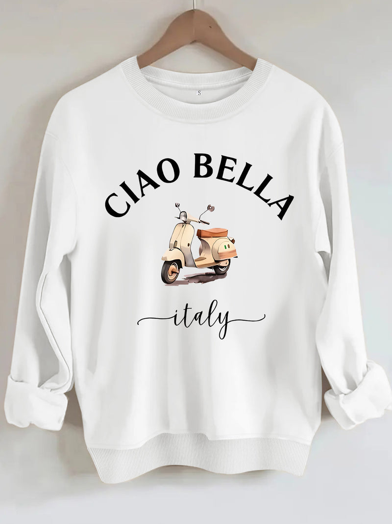 Car pattern printed hoodie