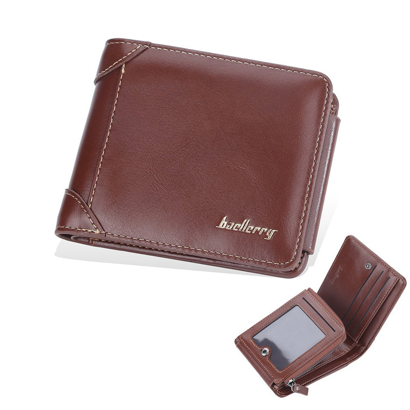 Men’s Short Trifold Wallet – Multi-Card Design