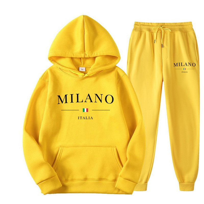 International Cross-border Hooded Sweatshirt and Sweatpants Set for Men and Women