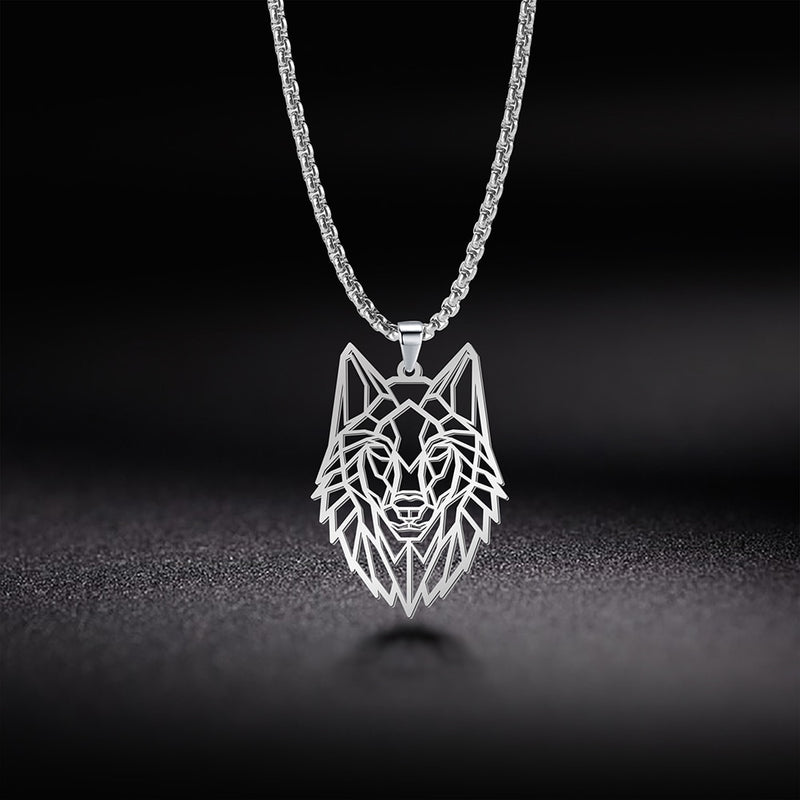 Wolf Howling Necklace for Men