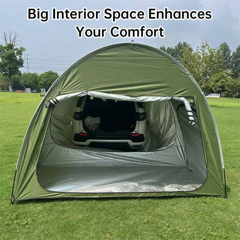 Outdoor car - trunk rear tent with canopy