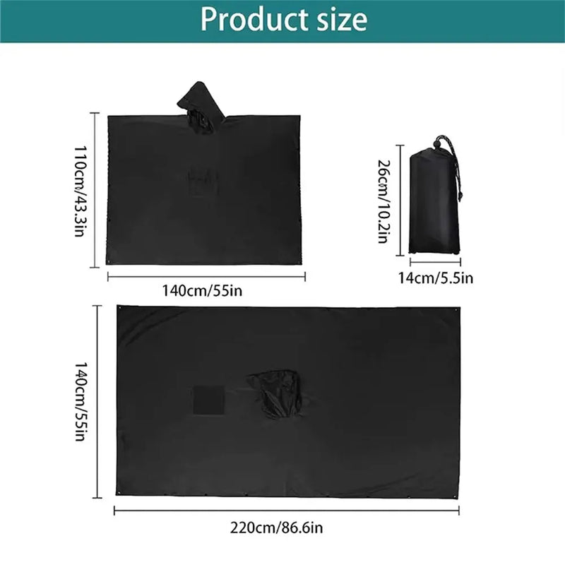3-in-1 Military Waterproof Rain Poncho