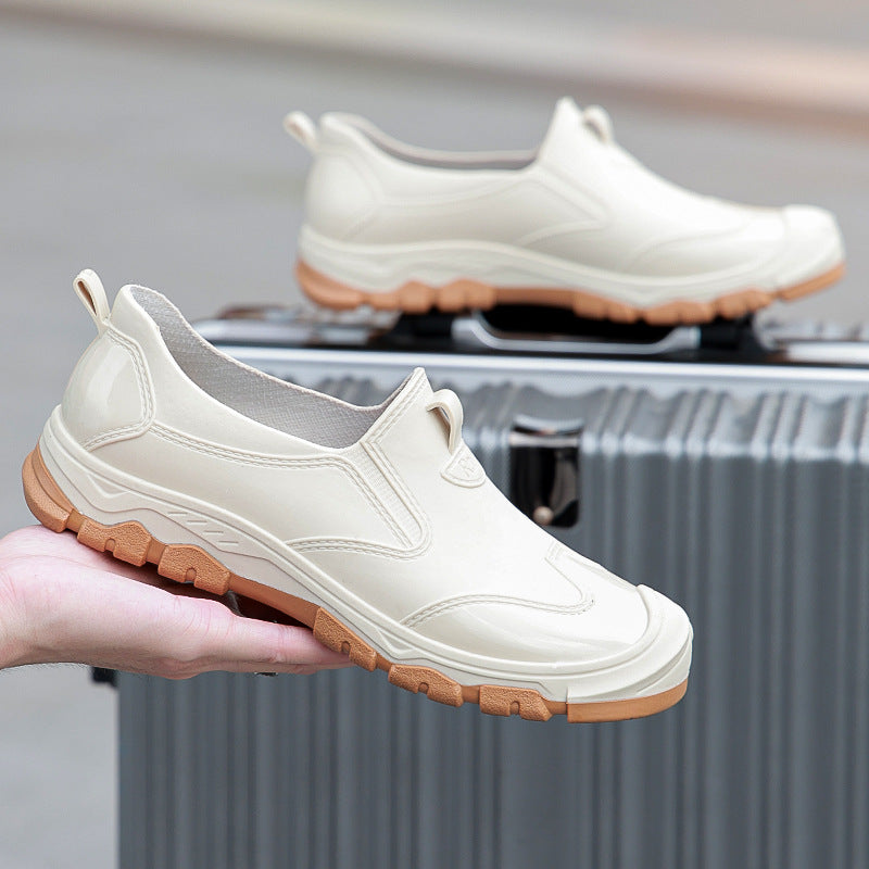 Urban Men's Short-Cuff Black Rain Boots