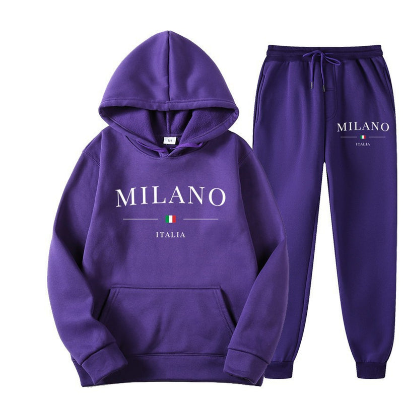 International Cross-border Hooded Sweatshirt and Sweatpants Set for Men and Women