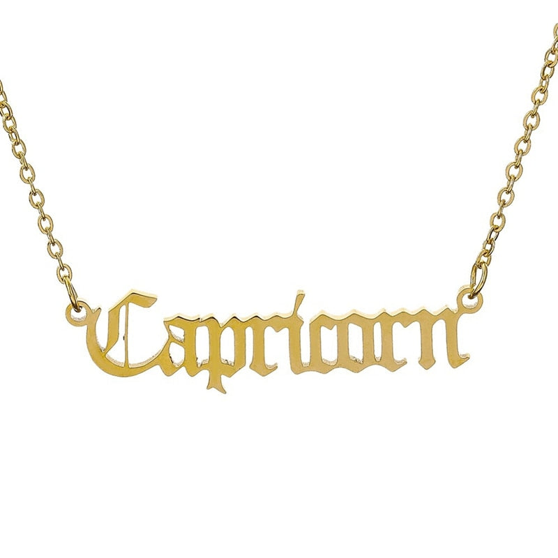 Zodiac Necklace with 12 Constellation Pendants