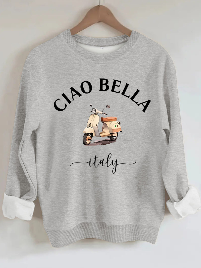 Car pattern printed hoodie