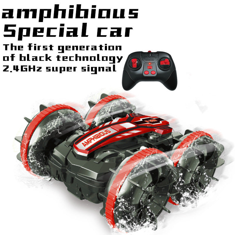 4WD Amphibious Stunt Car 2.4G Remote Control Waterproof Double-Sided Driving Tank Car