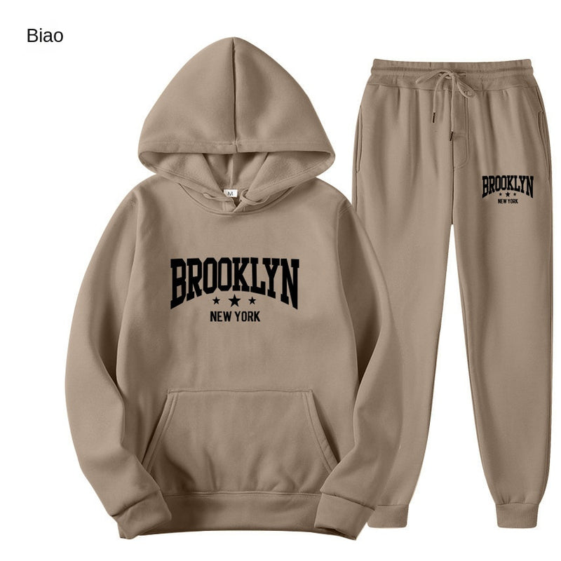 International Cross-border Hooded Sweatshirt and Sweatpants Set for Men and Women