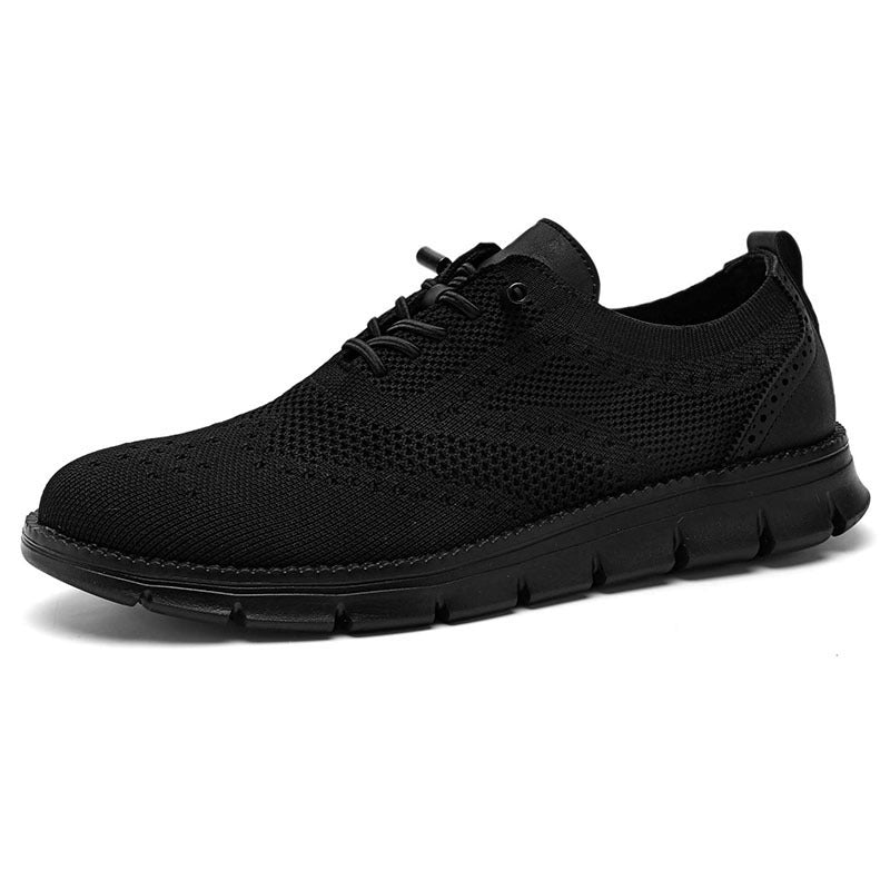 Lightweight lace up casual men's shoes breathable fly woven men's size
