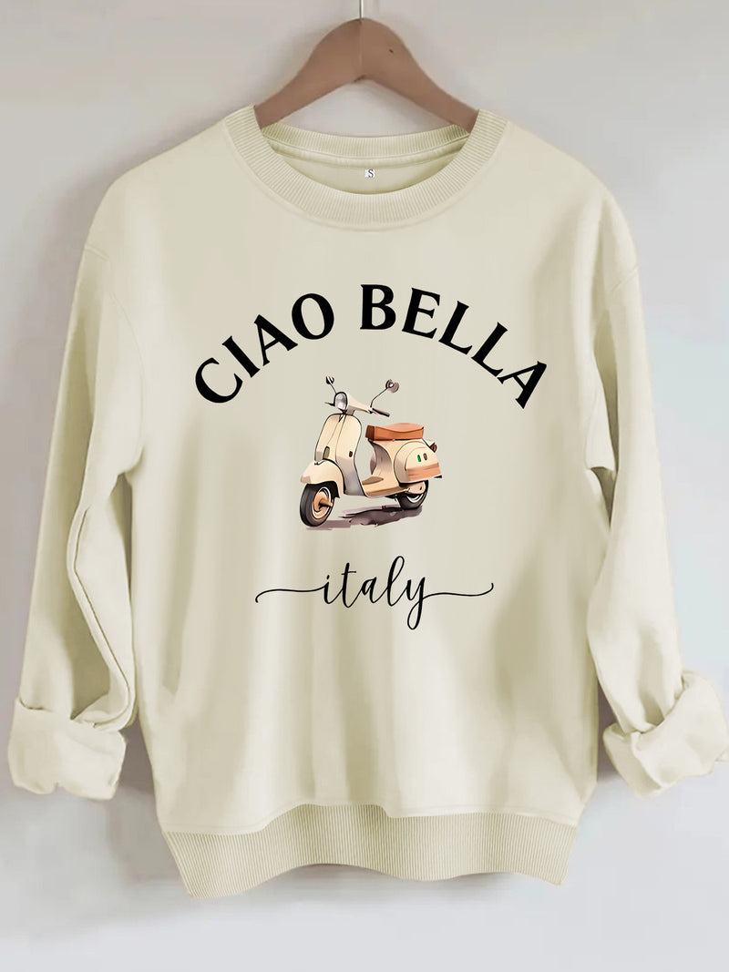 Car pattern printed hoodie