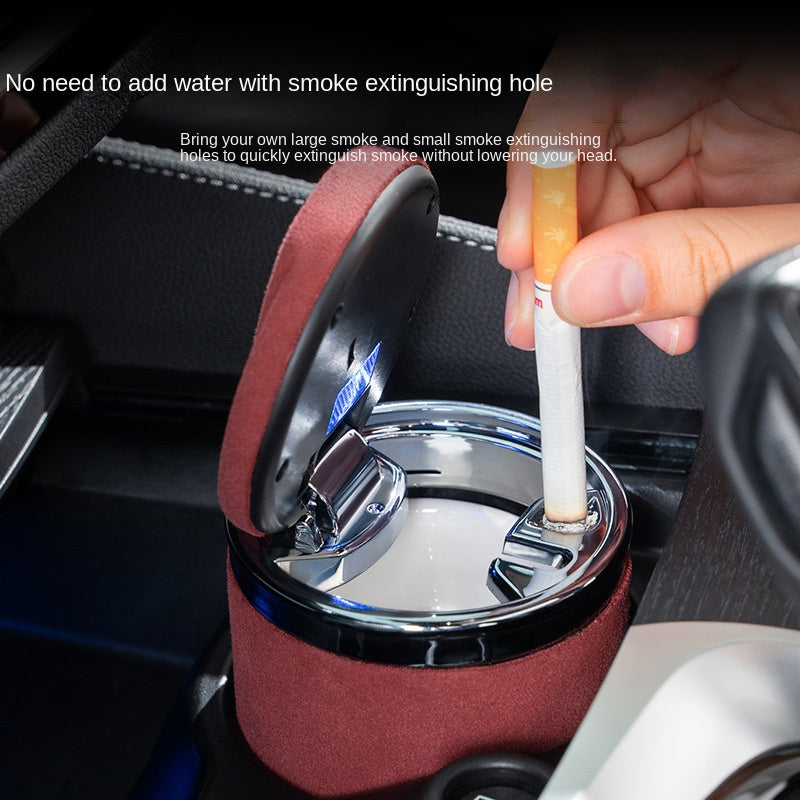 Suitable for AITO WENJIE car ashtray M5 M7 M9 car with lid anti fly ash suede interior supplies
