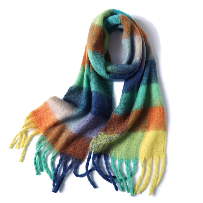 Striped Plaid Winter scarf - Soft Imitation Cashmere (Unisex)