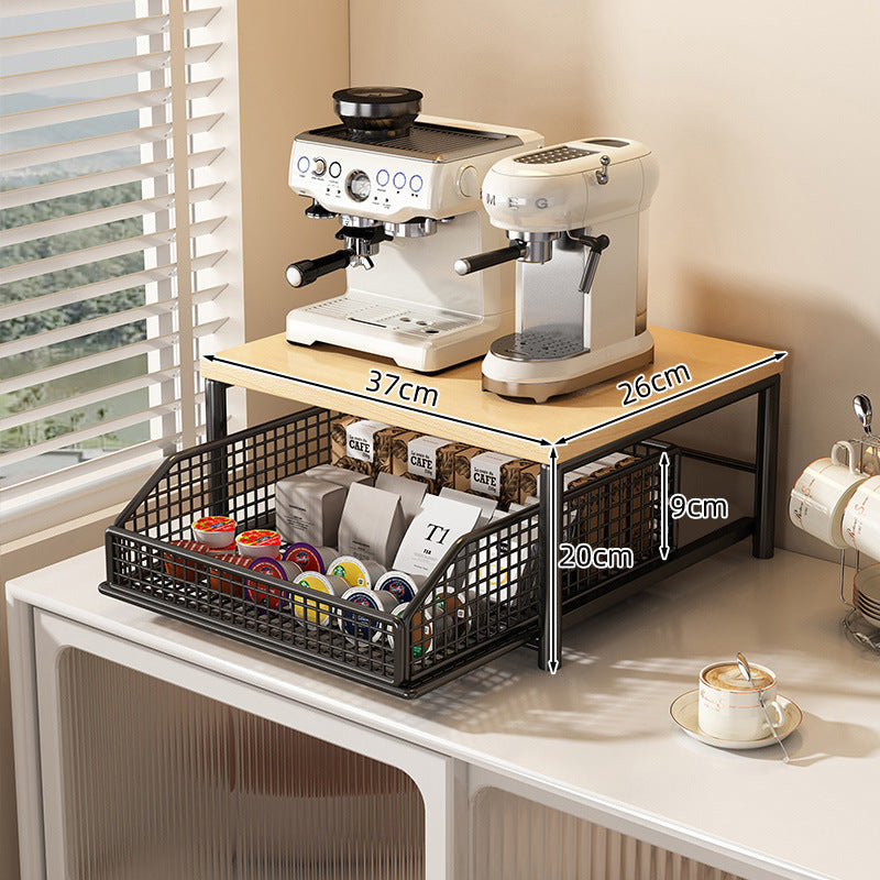 Modern Kitchen Microwave Shelf – Space-Saving Countertop Storage for Appliances, Elegant Design