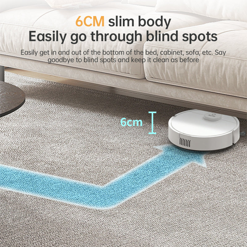 **3-in-1 Sweeping Robot: USB Charging, 1000Pa Suction, Auto-Clean for Pet Hair, Carpets & Floors**