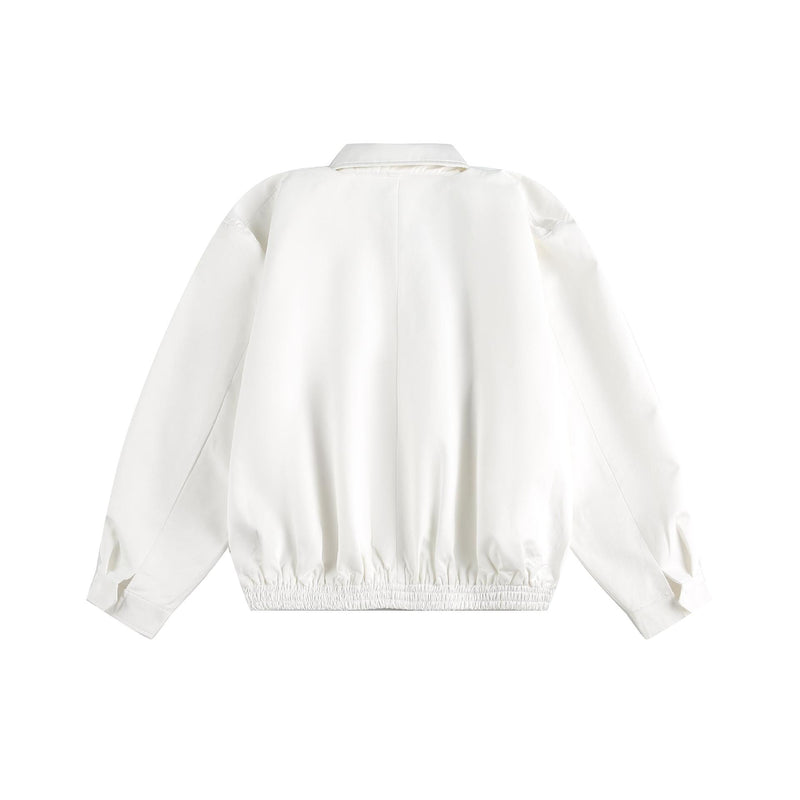 Flip collar zipper casual jacket for men and women