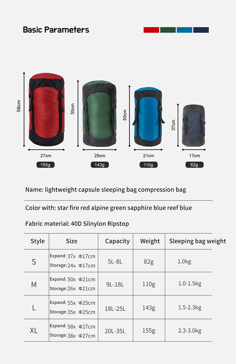 Lightweight Camping Compression Bag