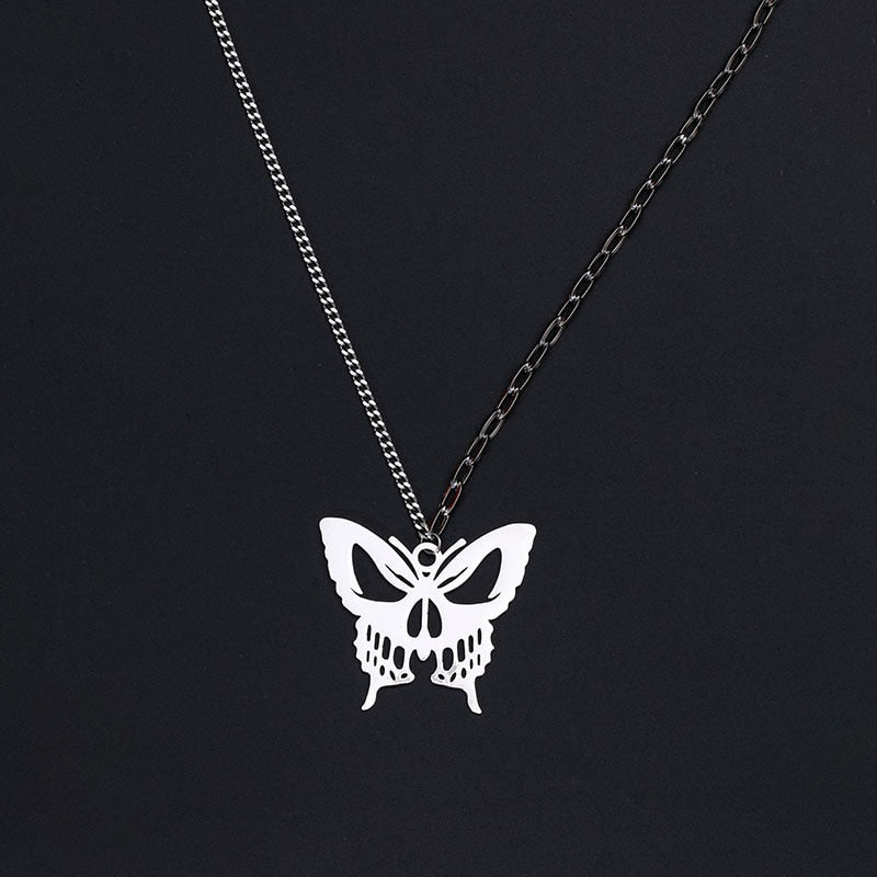 Fashion gothic butterfly style neck necklace
