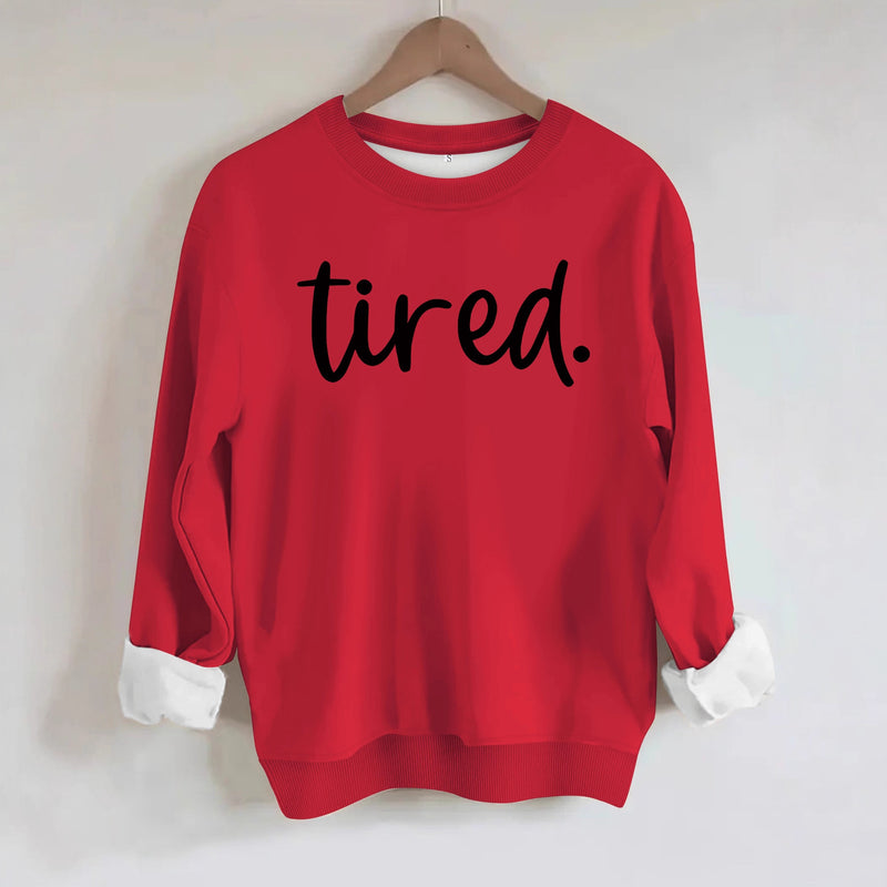 Sweatshirt with tired pattern and loose print