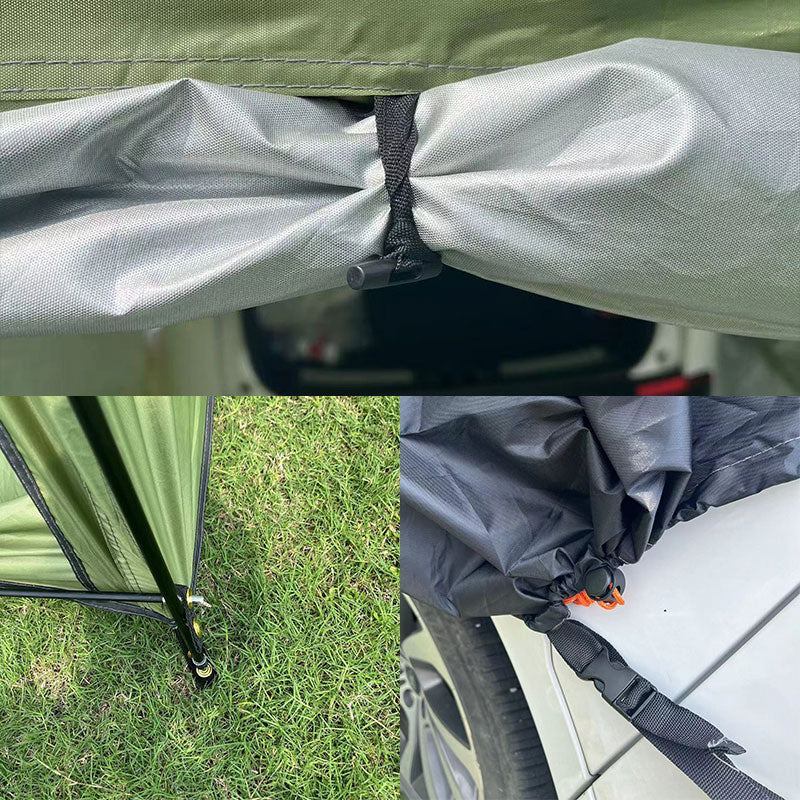 Outdoor car - trunk rear tent with canopy