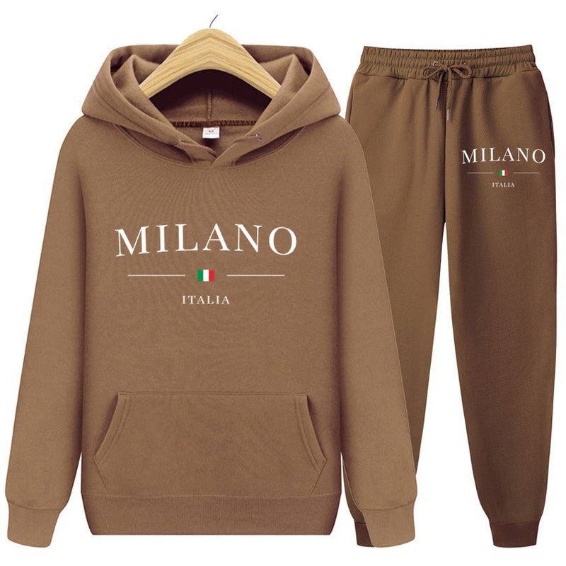International Cross-border Hooded Sweatshirt and Sweatpants Set for Men and Women