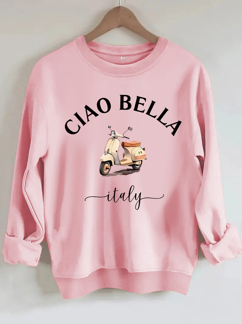 Car pattern printed hoodie